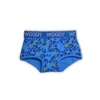 Woody Meisjes Short - blauw logo all-over print