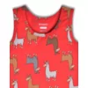 Woody Jongens Singlet - rood alpaca all-over print