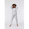 Woody IJsbeer Dames Pyjama - terry aop polar