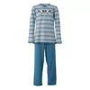 Woody Uil Meisjes Pyjama - blue-beige striped
