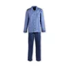 Manned Heren Pyjama - blauw-wit all-over print