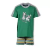 Woody Zebra Jongens Pyjama - Groen