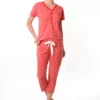 lordsxlilies Dames Pyjama - vlinders rood all-over print