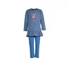 Woody Ezel Meisjes Pyjama - stripe single jersey urban paint striped
