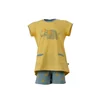 Woody Olifant Meisjes Pyjama - grijsblauw / geel all-over print