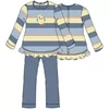 Woody Uil Meisjes Pyjama - bleu-grey striped