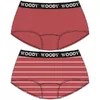 Woody Meisjes Short 2P - garnet rose + stripe girls