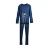 Woody Kat Heren Pyjama - petrol blue