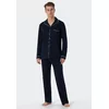 Schiesser Heren Pyjama - donker blauw