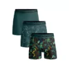 Muchachomalo Men Boxer Shorts 3P - Print/Print/Green
