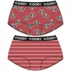 Woody Meisjes Short 2P - AOP 1 + stripe girls raccoon