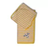 Woody Zebra Handdoek Met Rugzak - gebroken wit geel gestreept