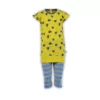 Woody Kikker Meisjes Pyjama - geel kikker all-over print