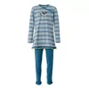Woody Uil Meisjes Pyjama Tuniek Met Legging - blue-beige striped