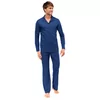 Schiesser Pyjama Lang - donkerblauw