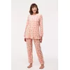 Woody Sneeuwschoenhaas Dames Pyjama - haas print roze