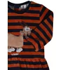 Woody Berggeit Meisjes Pyjama - dark blue - rust striped