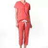 lordsxlilies Dames Pyjama - vlinders rood all-over print