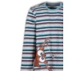 Woody Spookdiertje Jongens Pyjama - petrol-grijsblauw gestreept