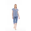 Pink Label Mariniere Pyjama - Blauw