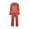 lordsxlilies Dames Pyjama - abrikoosoranje bloemen