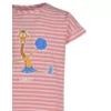 Woody Giraf Meisjes Pyjama - koraal-wit gestreept