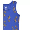 Woody Jongens Singlet - koningsblauw met giraf