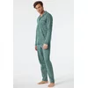 Schiesser Heren Pyjama - Dark Green