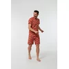 Woody Cavia Heren Pyjama - donkerrood cavia