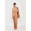 Lords & Lilies Dames 3-delige Homewear - camel brown