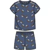 Woody Teckel Unisex Pyjama - marineblauw met hond