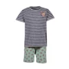 Woody Panter Jongens Pyjama - Marineblauw-wit gestreept