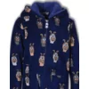 Woody Alpaca Jongens Pyjama - donkerblauw alpaca all-over print