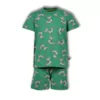 Woody Zebra Jongens Pyjama - zebra groen all-over print