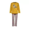 Woody Kat Heren Pyjama - curry yellow