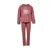 Woody Wolf  Dames Pyjama - old pink - burgundy striped