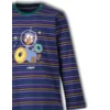 Woody Dodo Jongens Pyjama - donkerblauw-paars gestreept