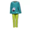 Woody Panda Meisjes Pyjama - groen-turquoise gestreept