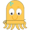 Woody Octopus Washandje - octopus