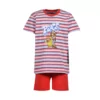 Woody Teckel Jongens Pyjama - rood-blauw gestreept