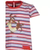 Woody Teckel Meisjes Pyjama - rood-blauw gestreept