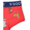 Woody Meisjes Short - rood alpaca all-over print