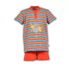 Woody Nijlpaard Jongens Pyjama - rood-oranje gestreept