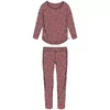 Woody Wolf Dames Pyjama - old pink with wolf