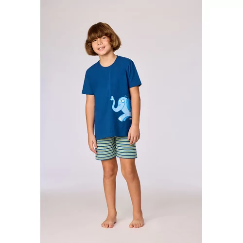 Woody Olifant Jongens Pyjama - donkerblauw