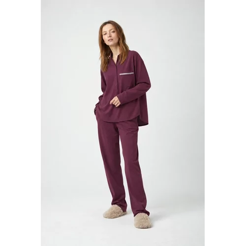 Pluto Jaeda Dames Pyjama - Intense Wine