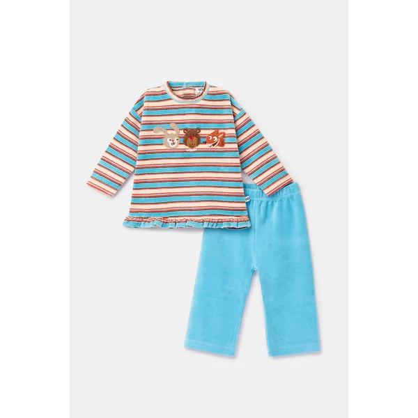 Woody Bosdieren Meisjes Pyjama - multicolor streep