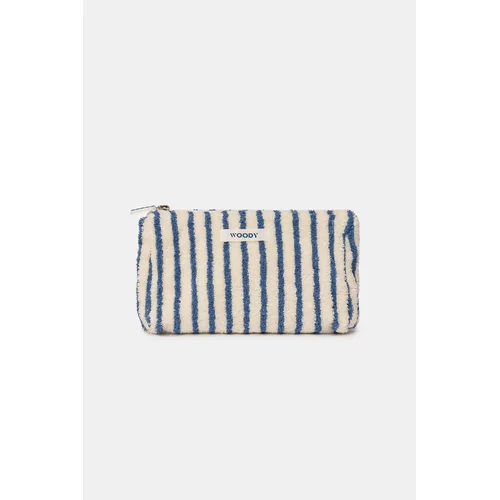 Woody Toilettas - donkerblauwe streep