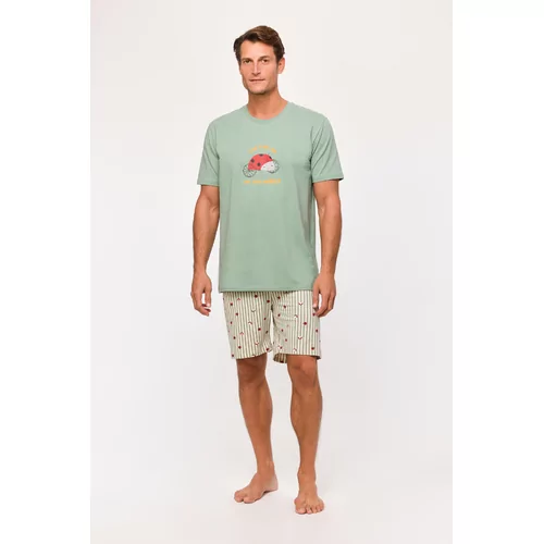 Woody Lieveheersbeestje Heren Pyjama - Groen