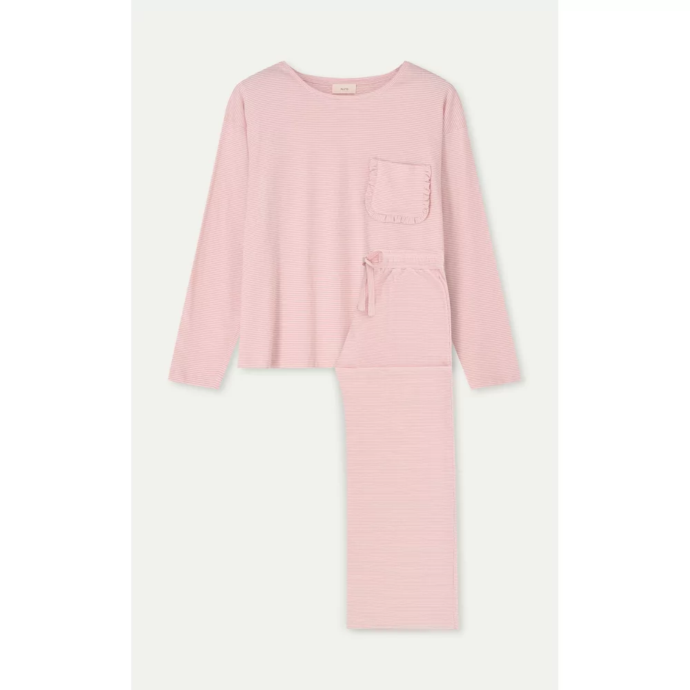 Pluto Caeley Dames Pyjama - Pink Stripes